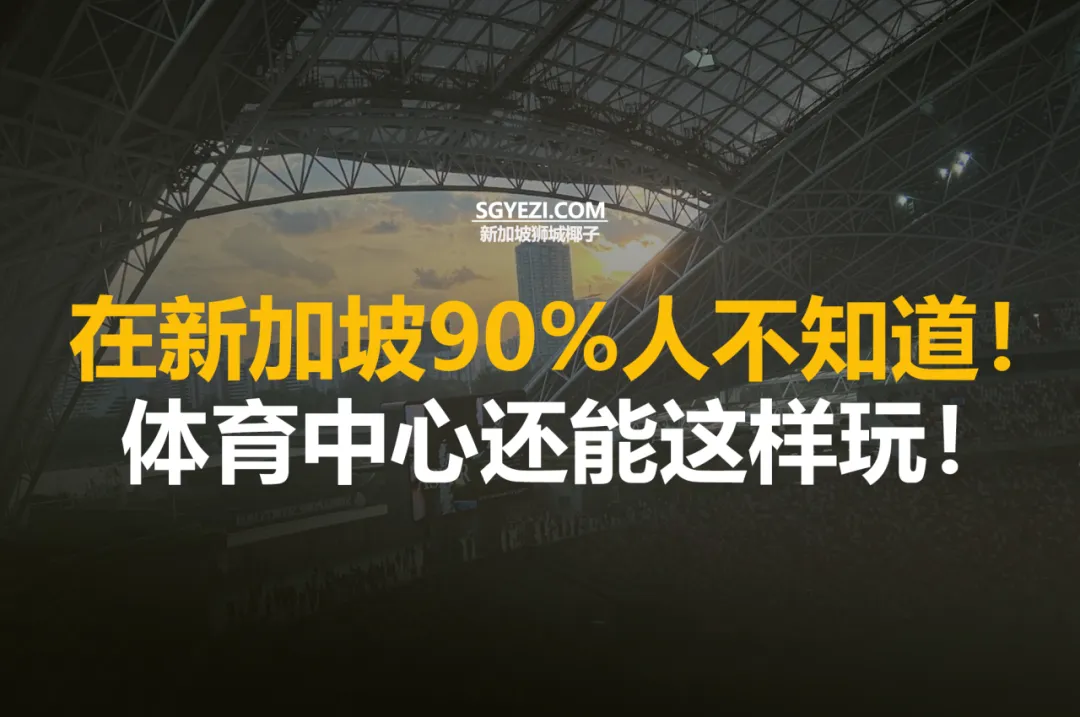 在新加坡90%的人都不知道，体育中心还能这么玩