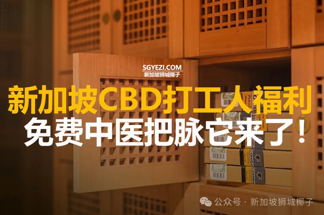 新加坡CBD打工人福利！4个免费中医把脉它来了