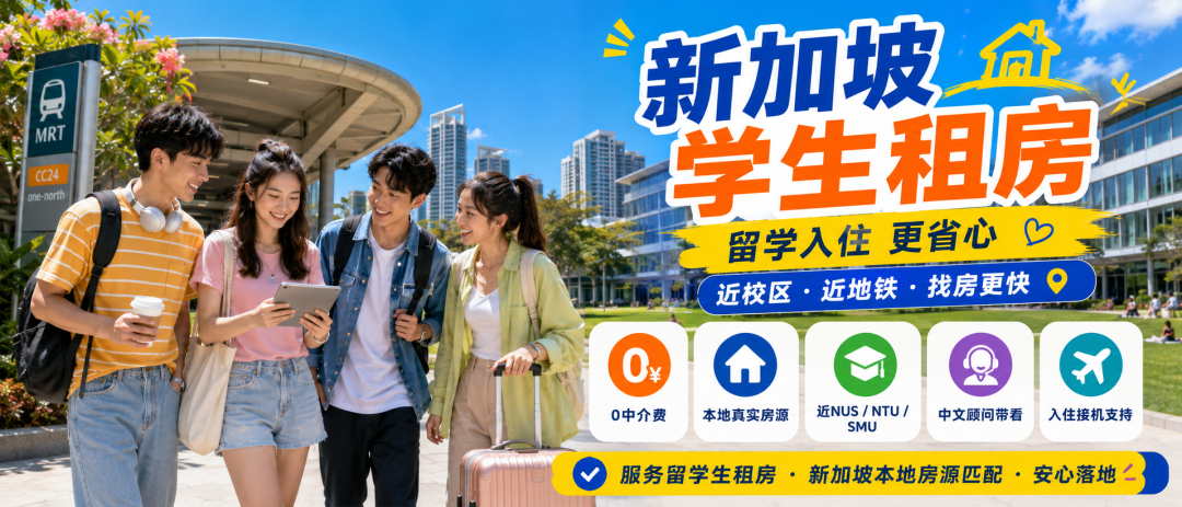 速码！新加坡留学生租房！高颜值、近学校房源千万别错过~